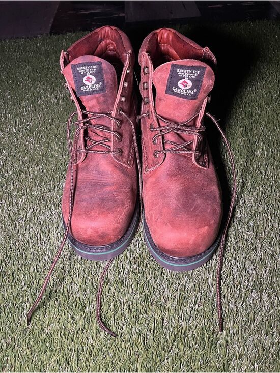 Men\'s Size 10 Carolina Red/Brown Safety Toe Work Boots main image 7